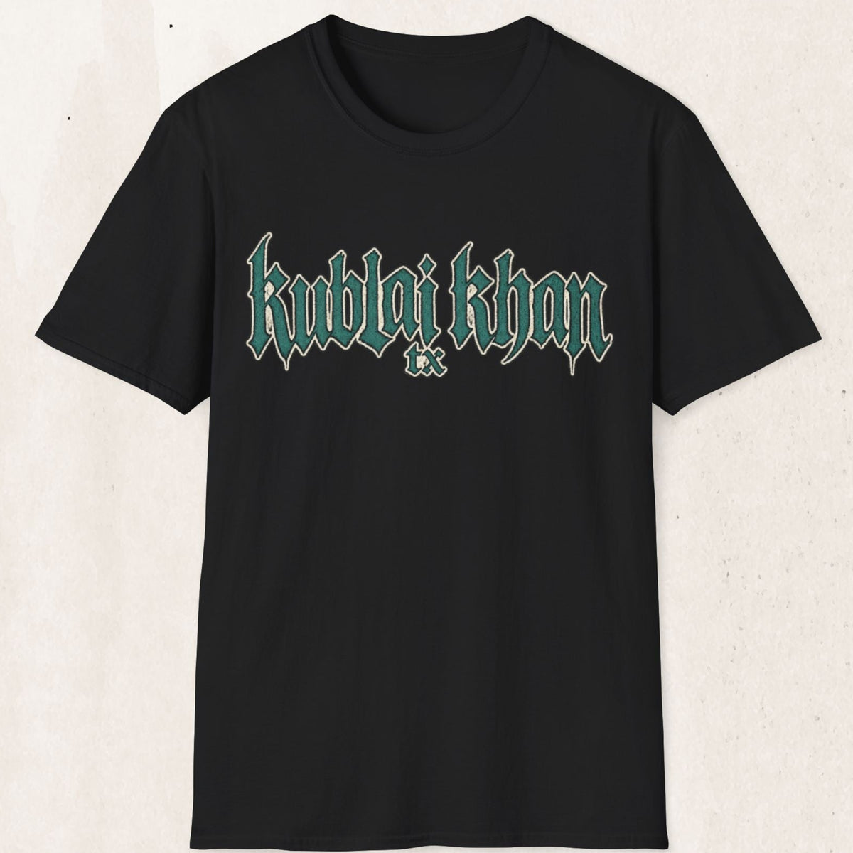 Kublai Khan Band Tee – Retro Graphic Concert Shirt – Black