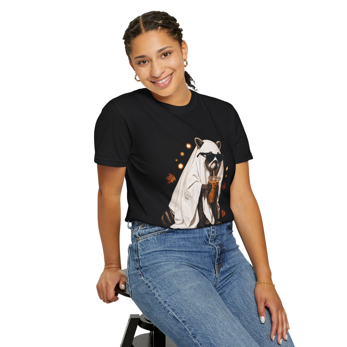 Halloween Raccoon Ghost Costume Tee