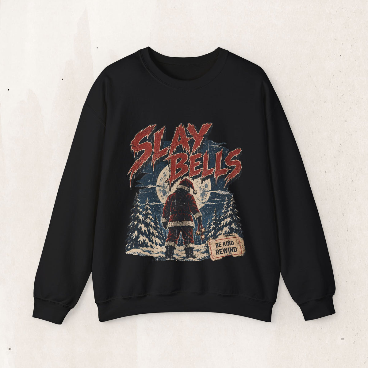 Slay Bells Christmas Sweatshirt, Horror Christmas Crewneck