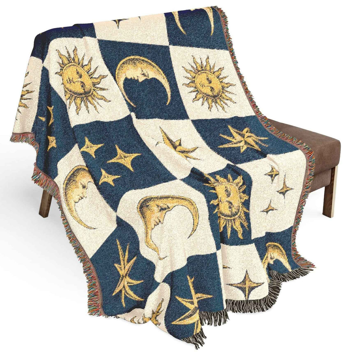Celestial Sun & Moon Woven Blanket