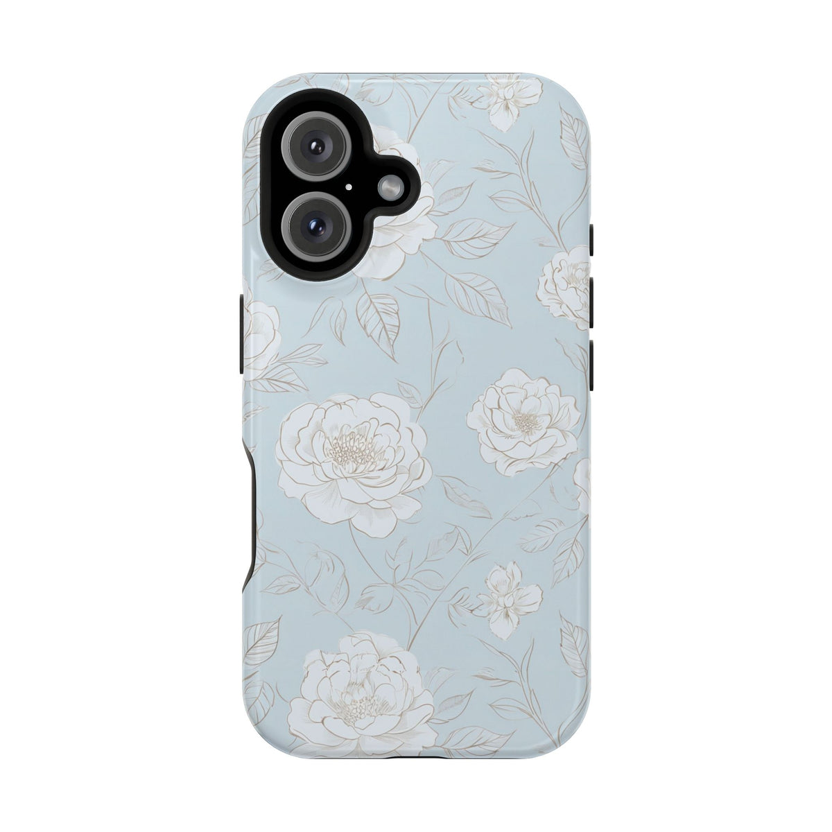 Blue Floral Magnetic Phone Case, alternate view