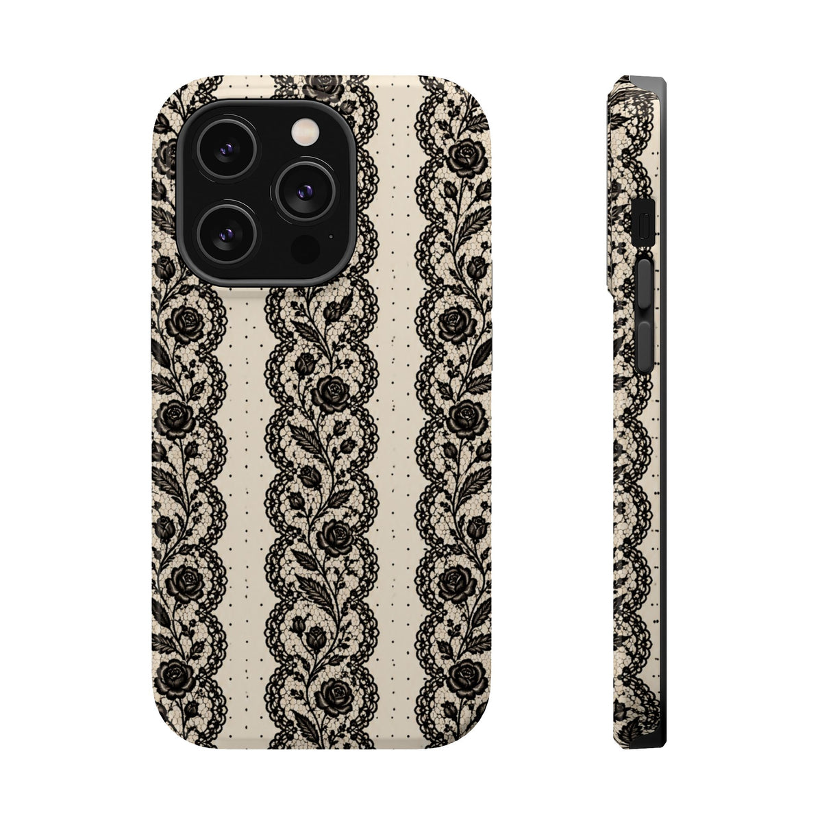 Lace Stripes Magnetic Phone Case, alternate view