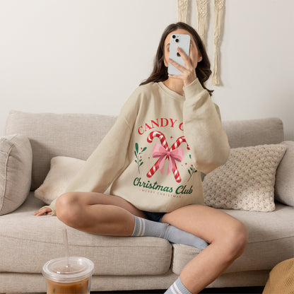 Candy Cane Christmas Club Crewneck Sweatshirt
