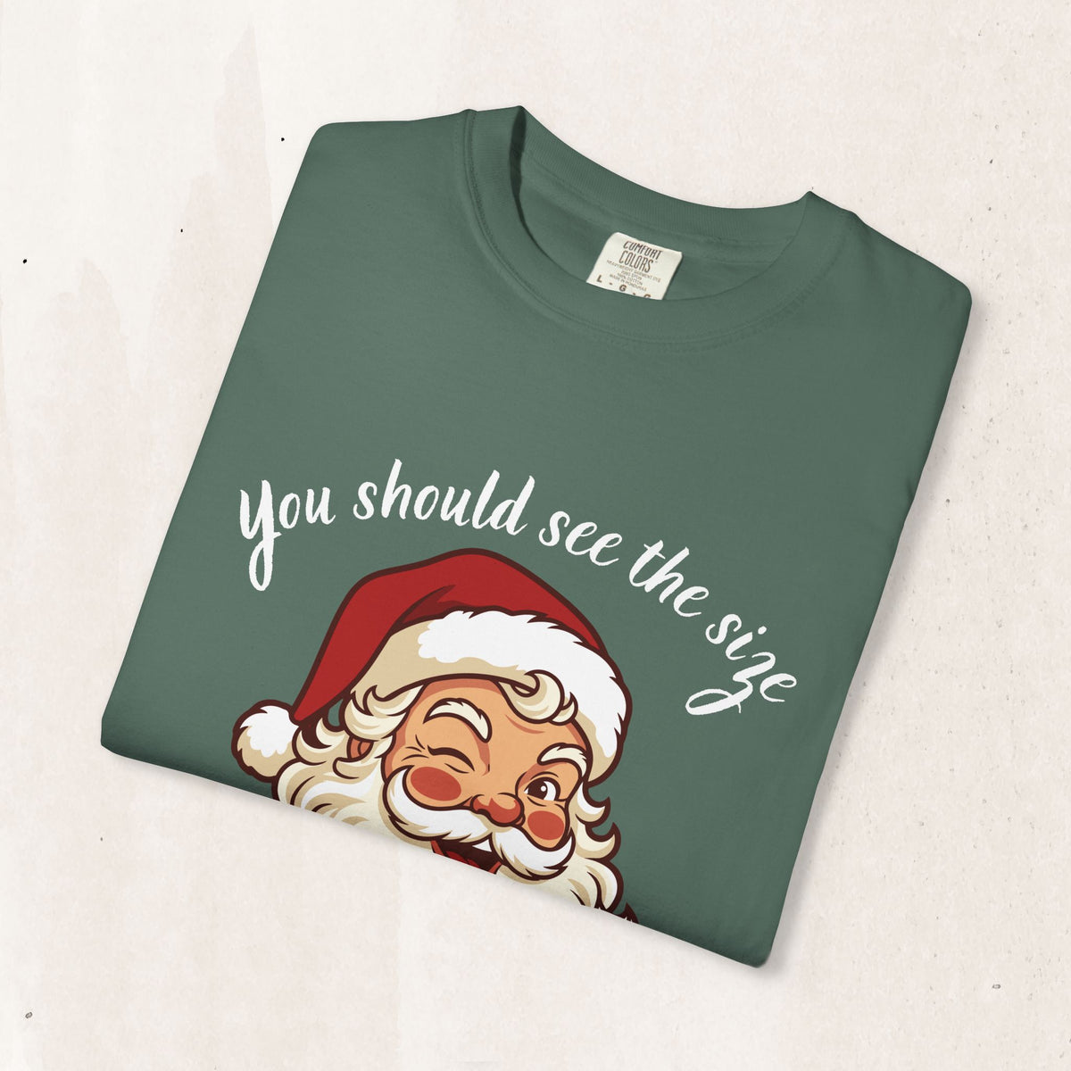 Santa 'You Should See the Size of My Sack' Christmas Tee Printify