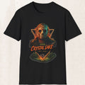 Jason Mask Camp Crystal Lake Tee – Retro Horror Shirt – Black