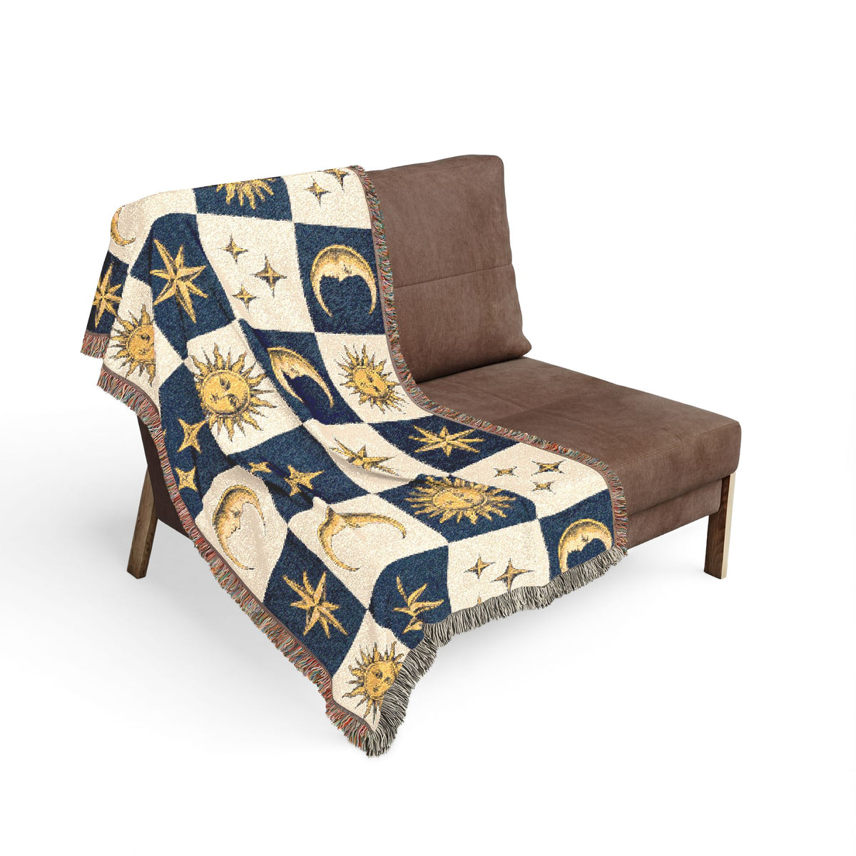 Celestial Sun & Moon Woven Blanket Printify
