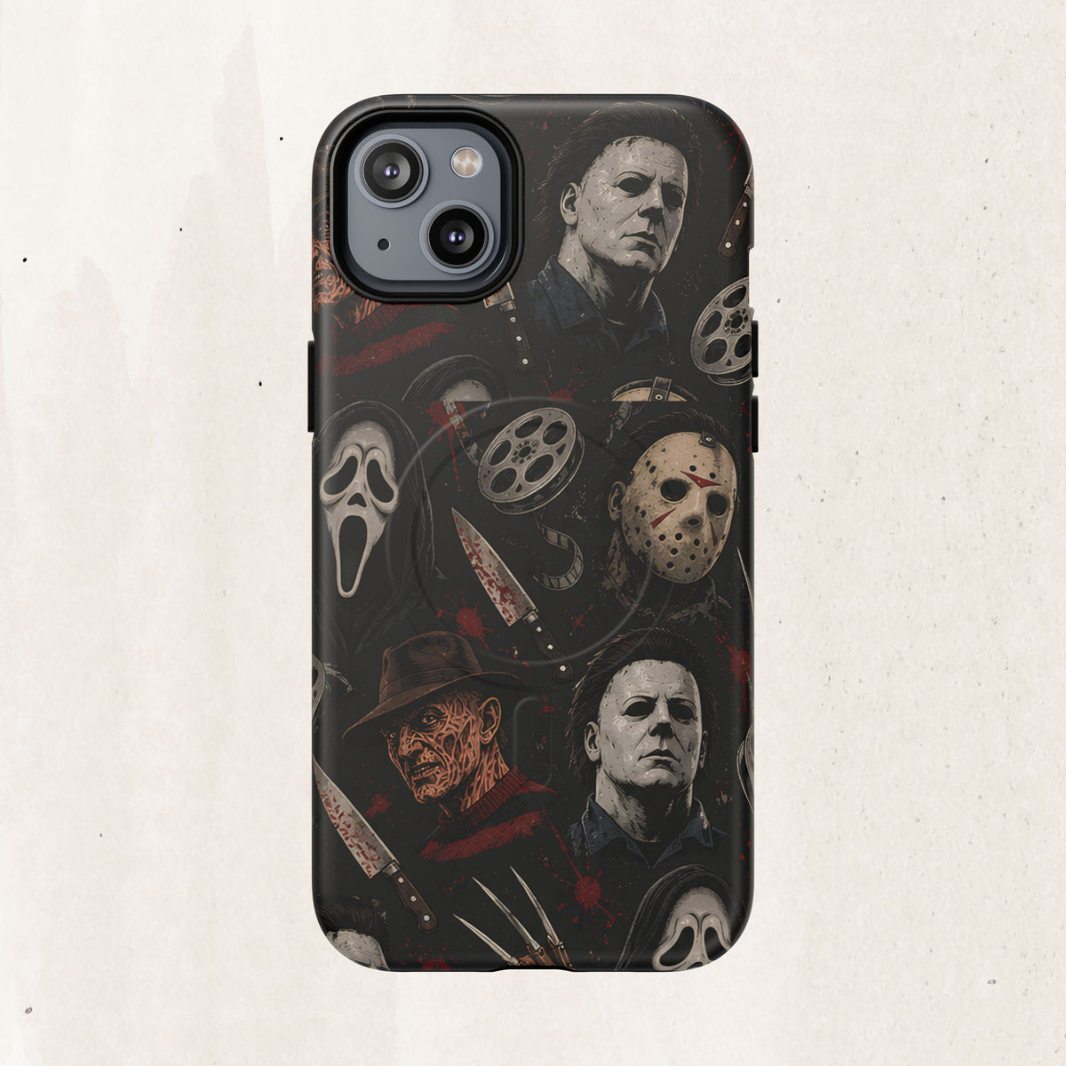 Horror Icons Magnetic Phone Case — Michael Myers, Freddy & Ghost Face Design