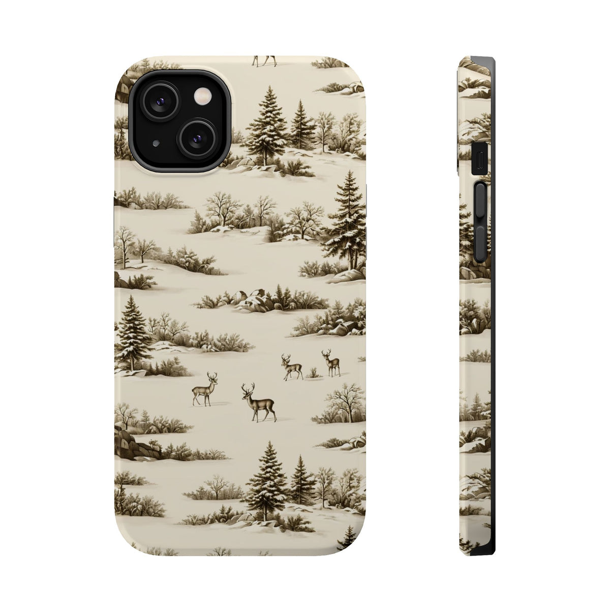 Deer & Pine Woodland Magnetic Phone Case, alternate view