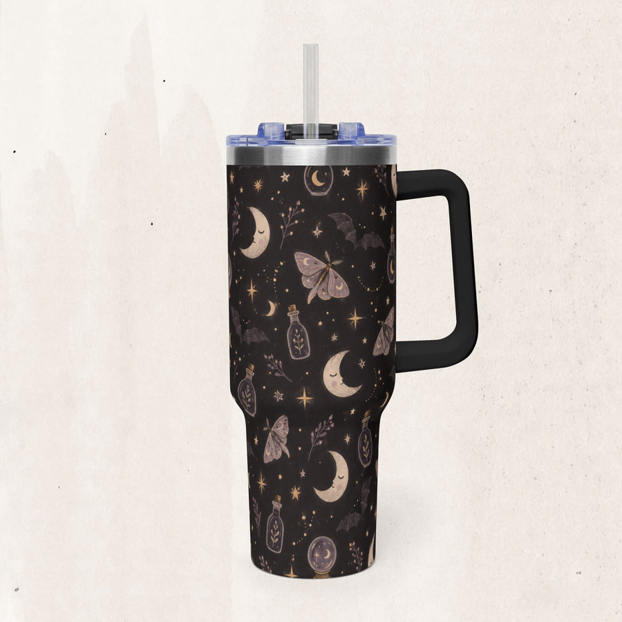 Celestial Moon & Stars Vacuum Tumbler (40 oz)