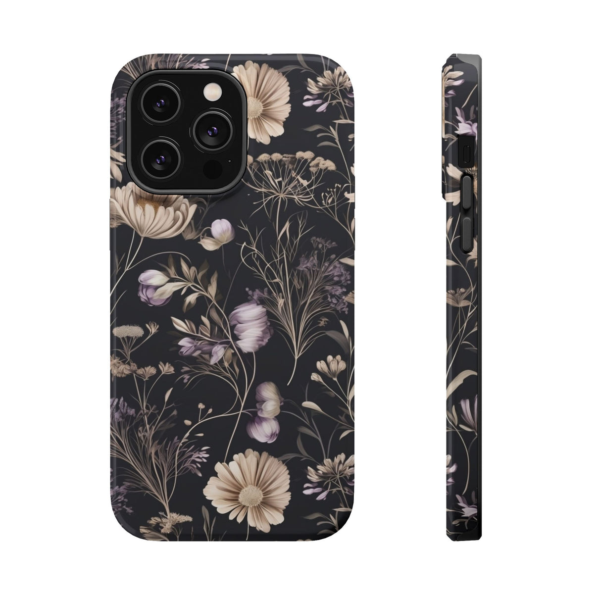 Dark Floral Magnetic Phone Case, alternate view