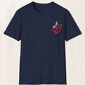 Skull Perfume Bottle Graphic Tee – Cute Goth Shirt – Navy