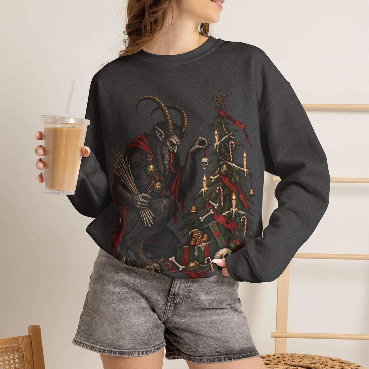 Krampus Christmas Crewneck Sweatshirt