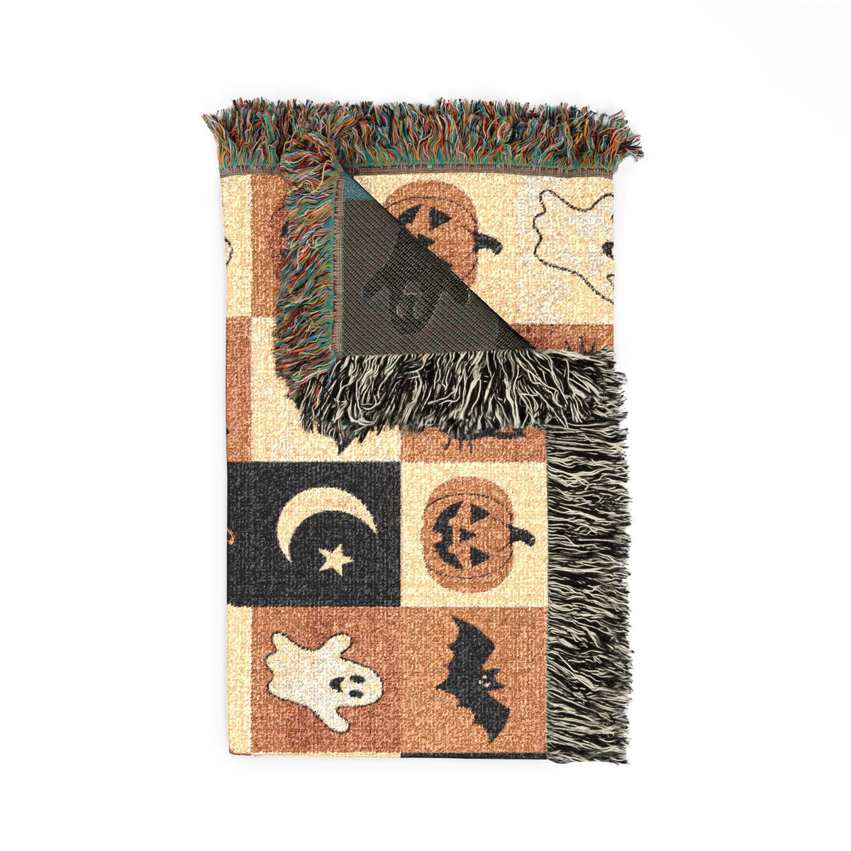 Halloween Patchwork Woven Blanket