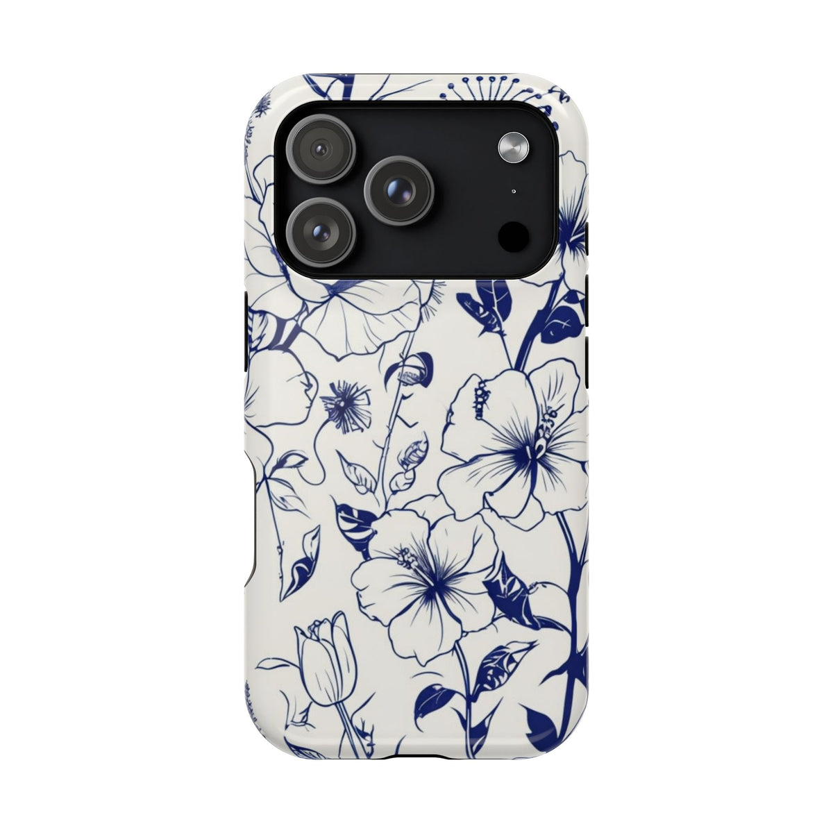 Floral Sketch Magnetic Phone Case, alternate view