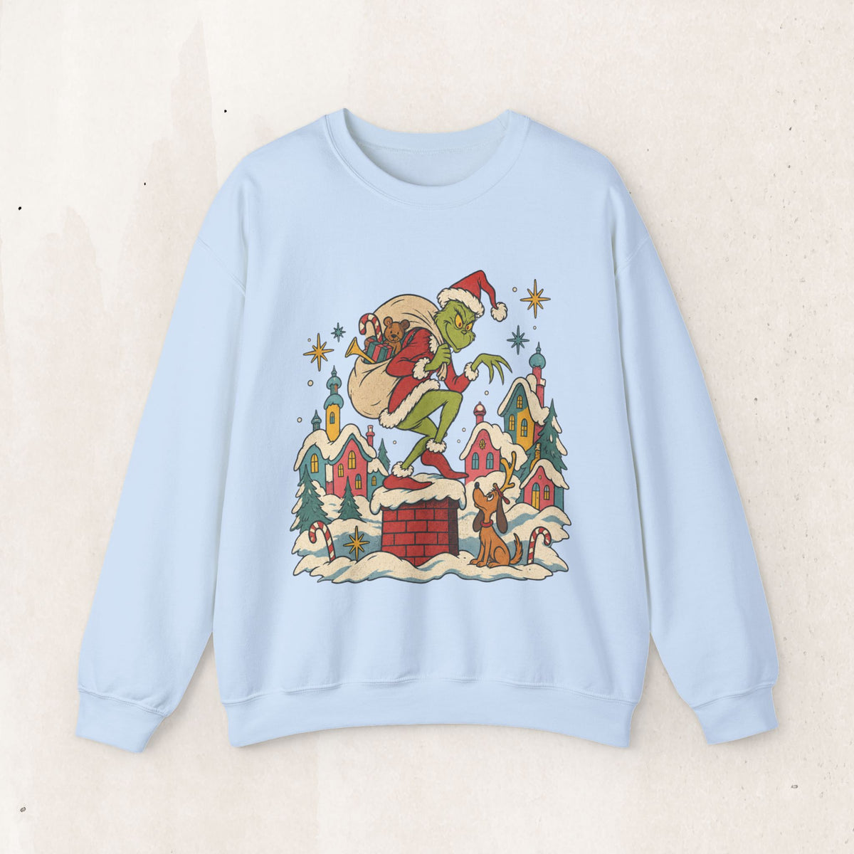 Grinch Santa Heist Crewneck Sweatshirt