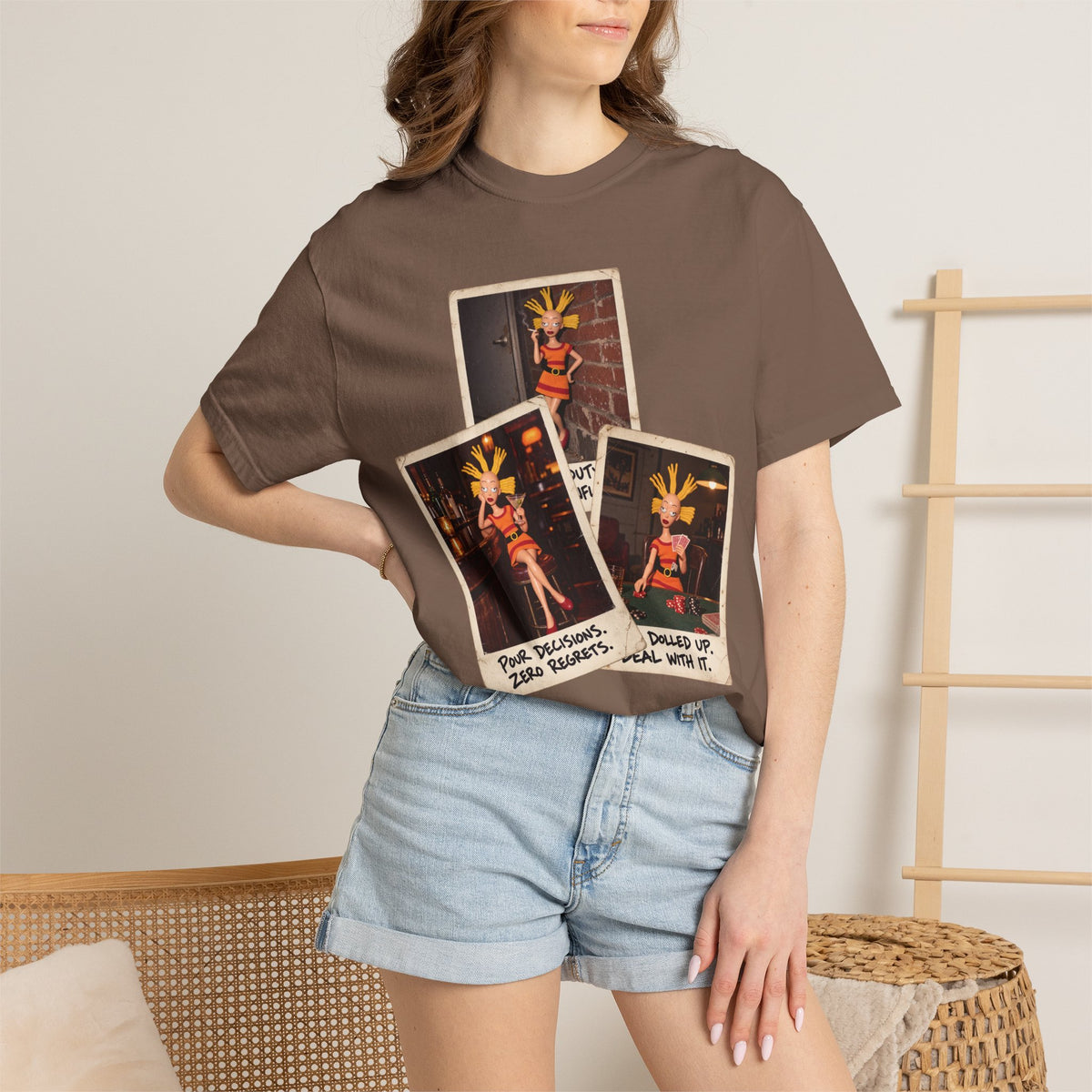 Rugrats Cynthia Doll Polaroids Tee in Black, alternate view