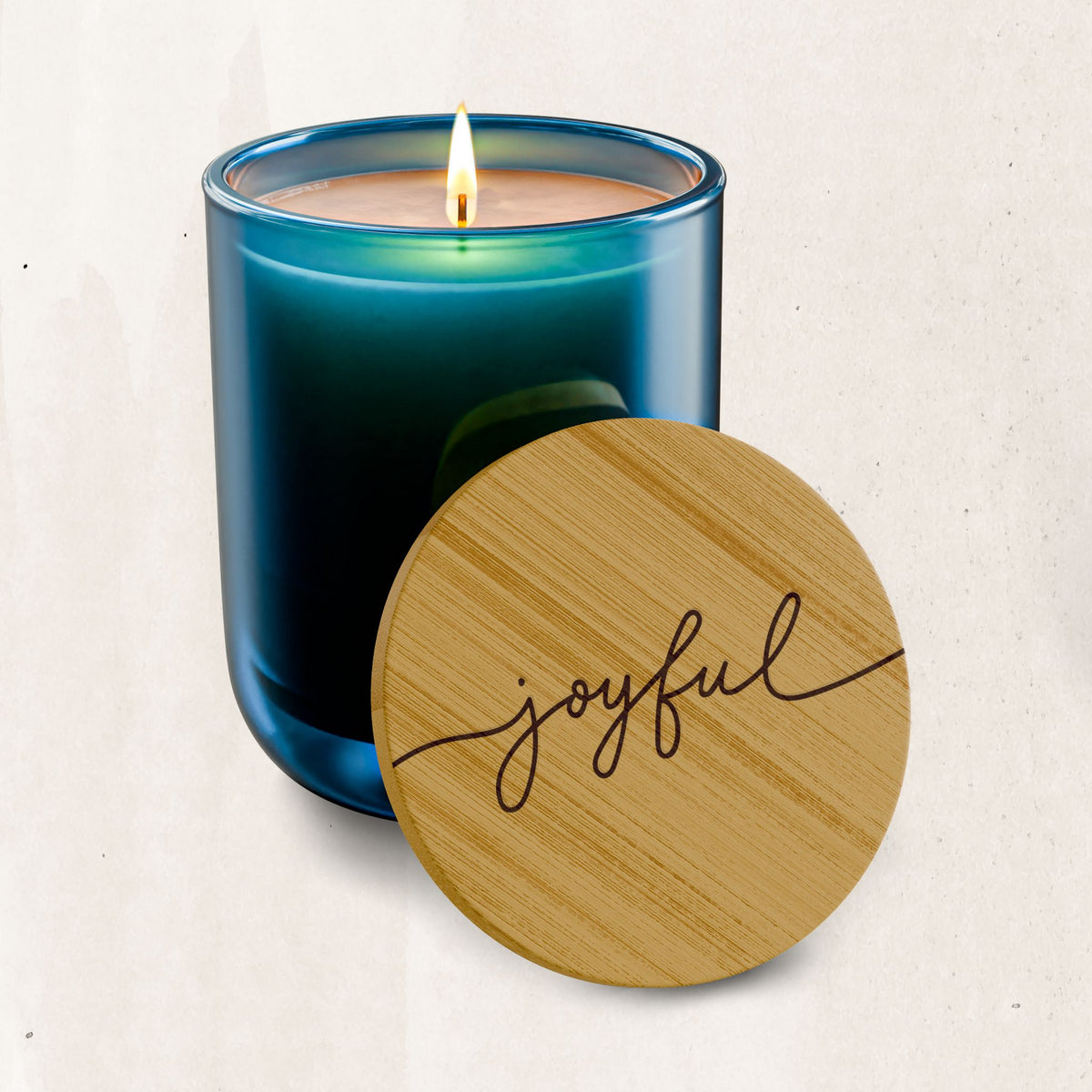 Joyful Engraved 14oz Scented Soy Candle — Holiday Aromatherapy Gift