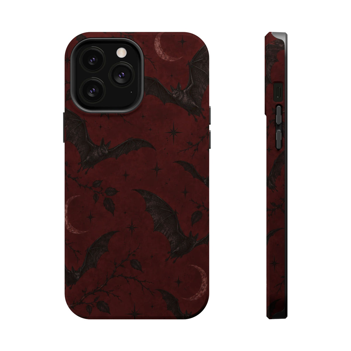 Gothic Bat Moon Magnetic Phone Case, alternate view