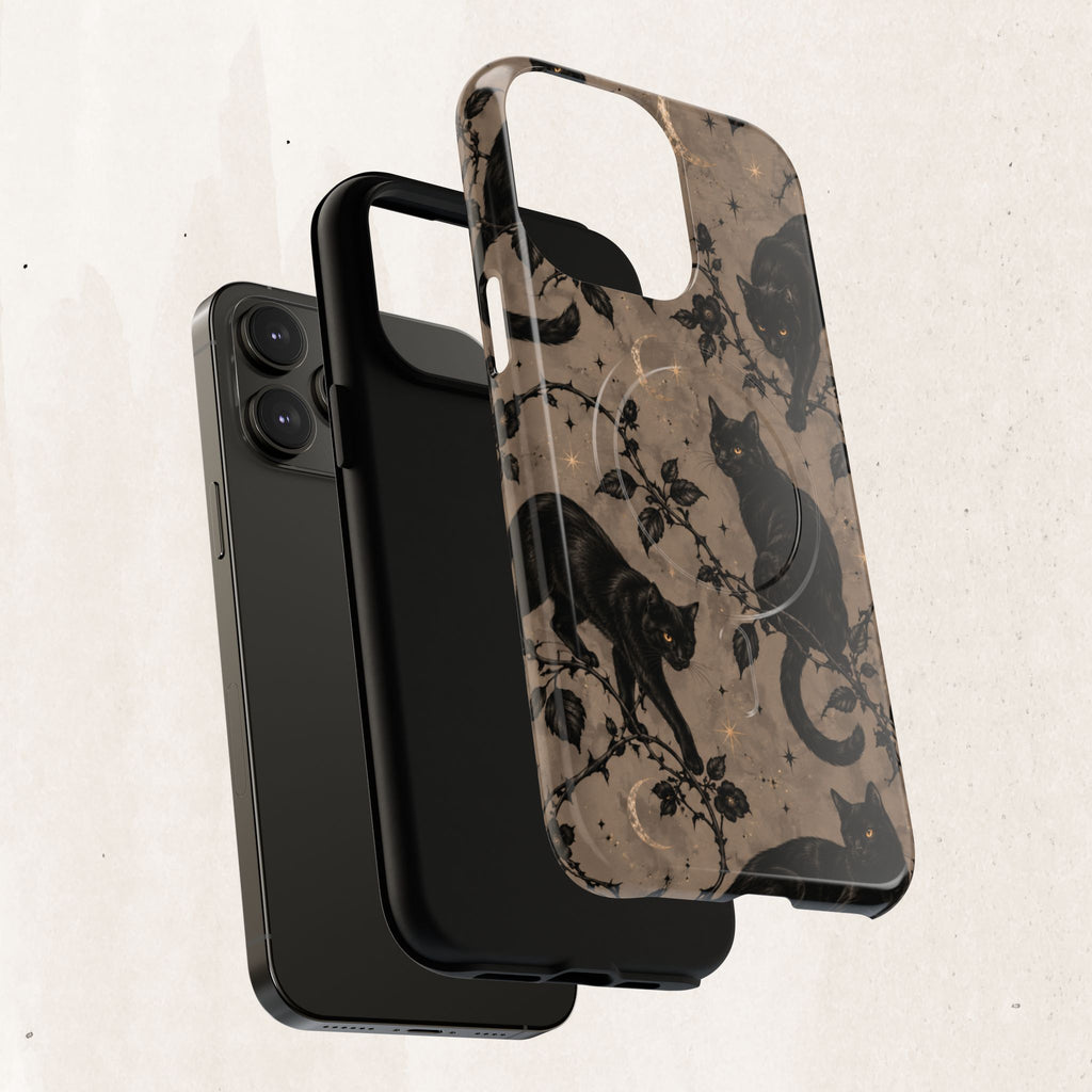 Vintage Black Cats Tough Phone Case