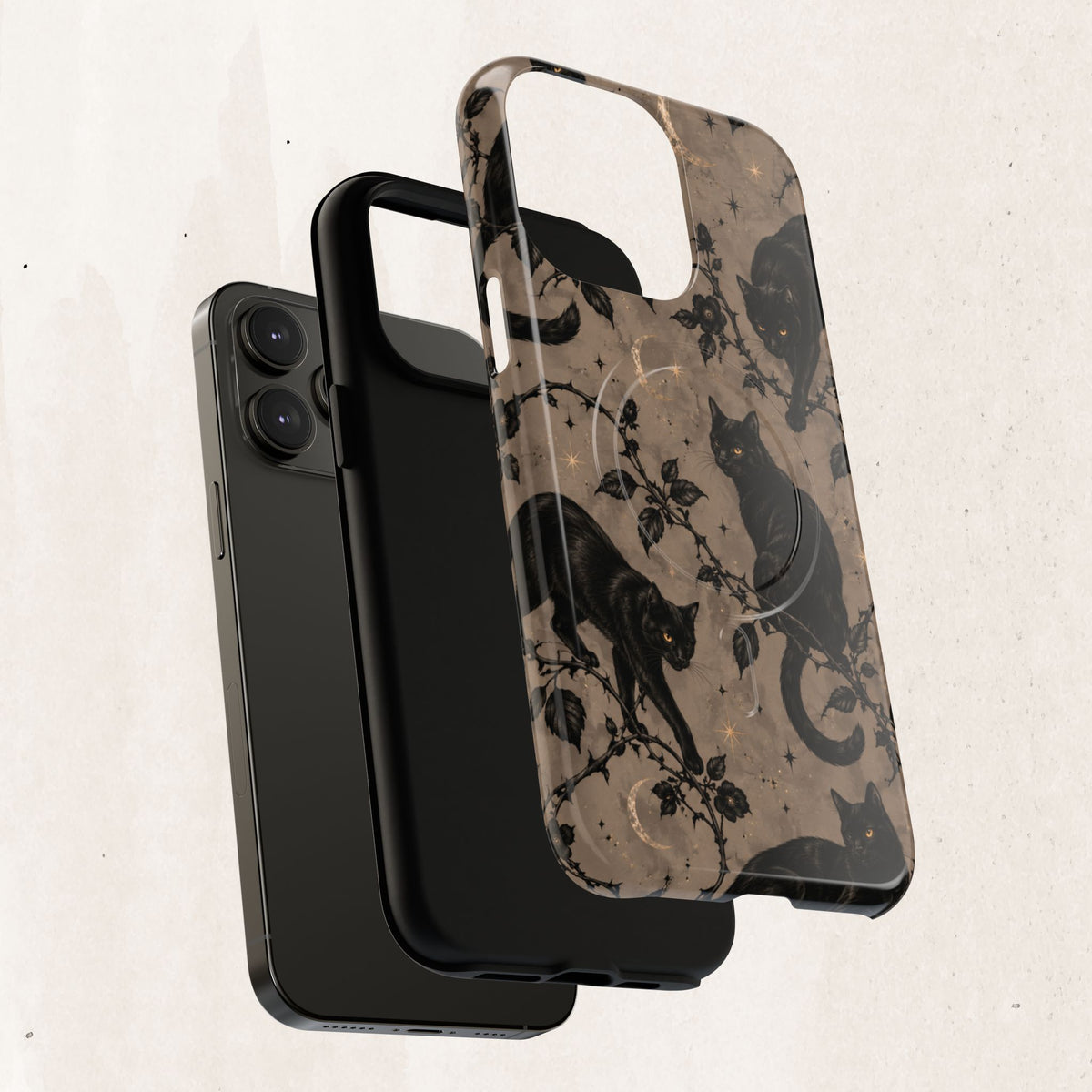 Vintage Black Cats Tough Phone Case