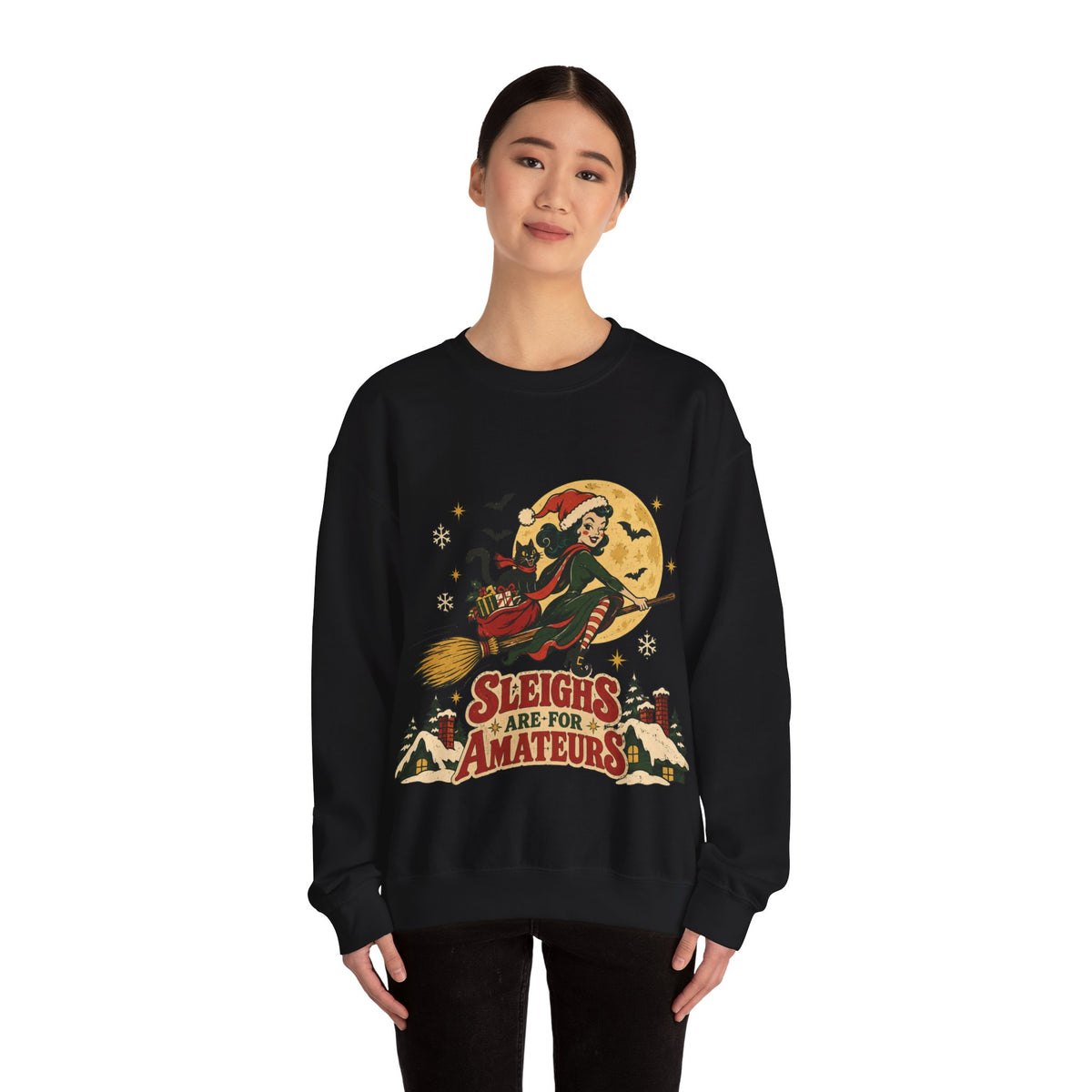 Sleighs Are for Amateurs Christmas Sweatshirt, Funny Christmas Crewneck