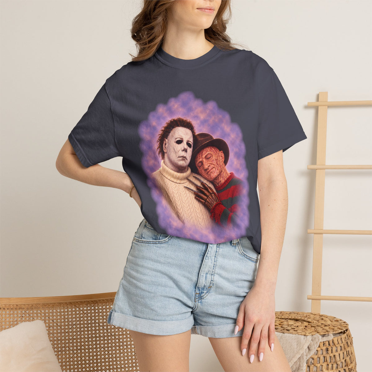 Michael Myers & Freddy Kreuger 80's Portrait Tee