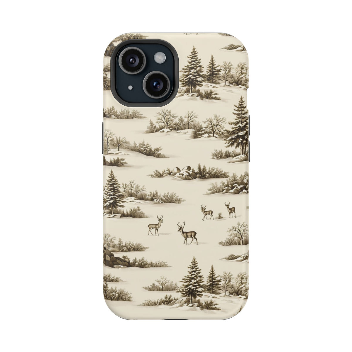 Deer & Pine Woodland Magnetic Phone Case, alternate view