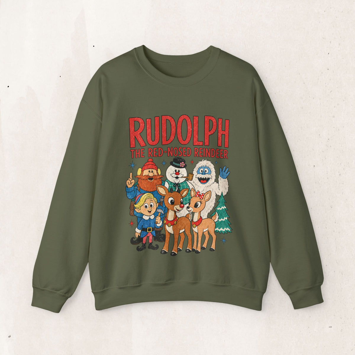 Rudolph The Red-Nosed Reindeer Vintage Crewneck Sweatshirt