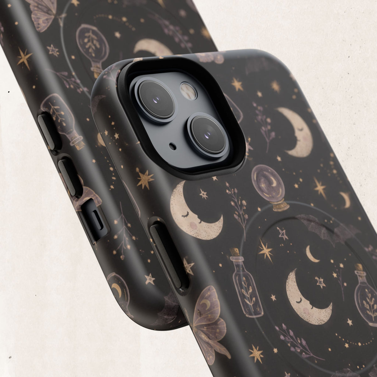 Moon & Moth Magnetic Phone Case — Celestial Protective Tough Case