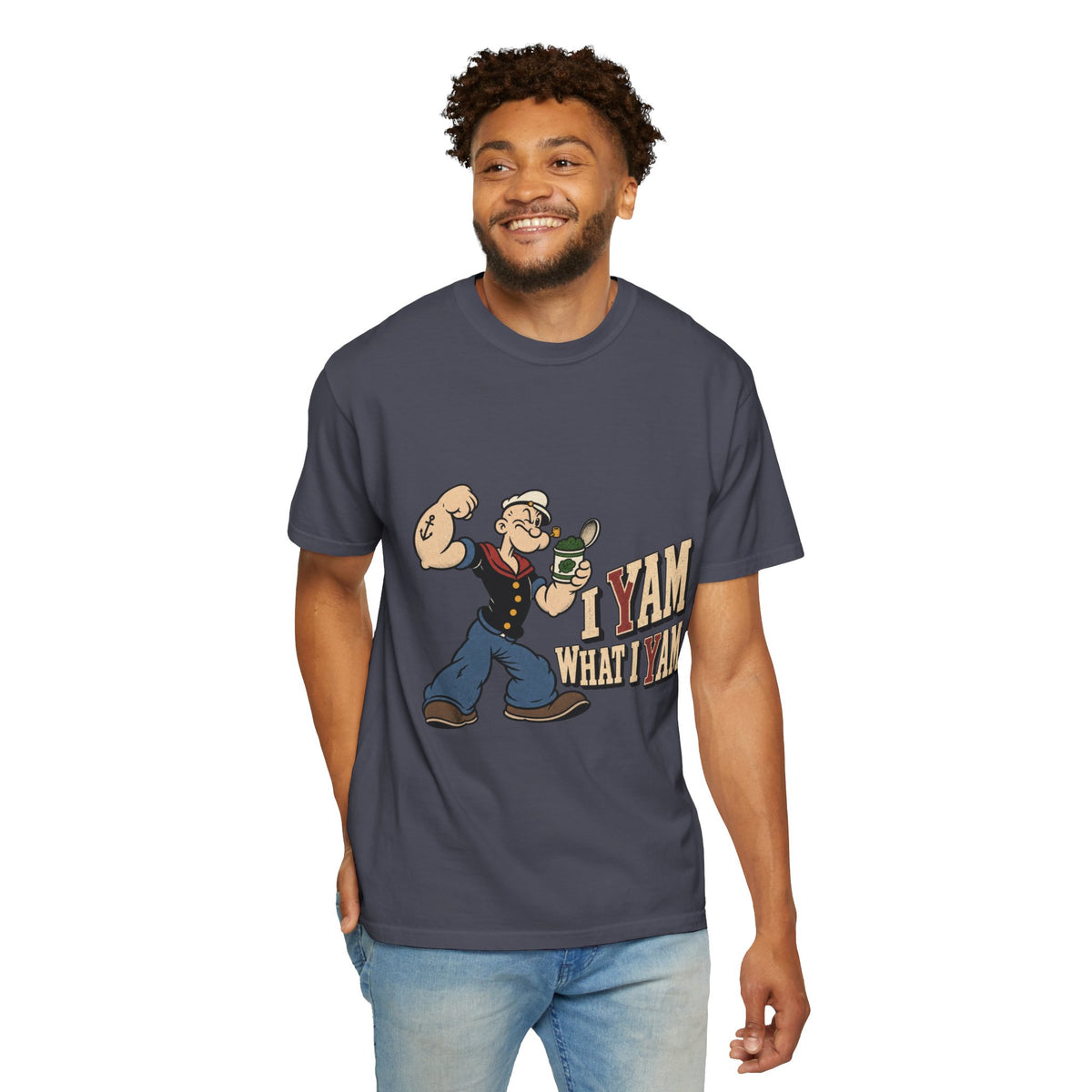 I Yam What I Yam Popeye Graphic T-Shirt Printify