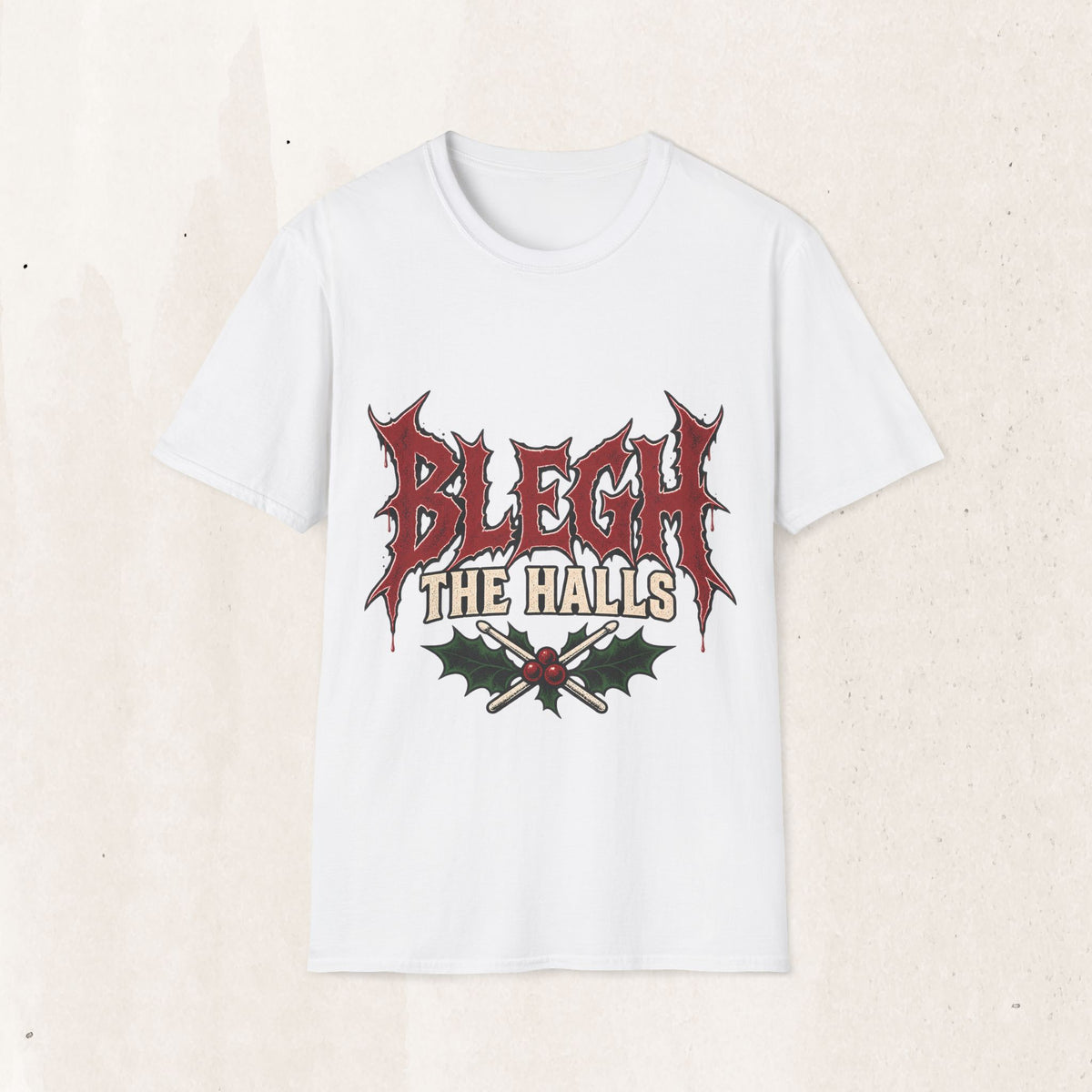 BLEGH the Halls Metal Christmas Tee