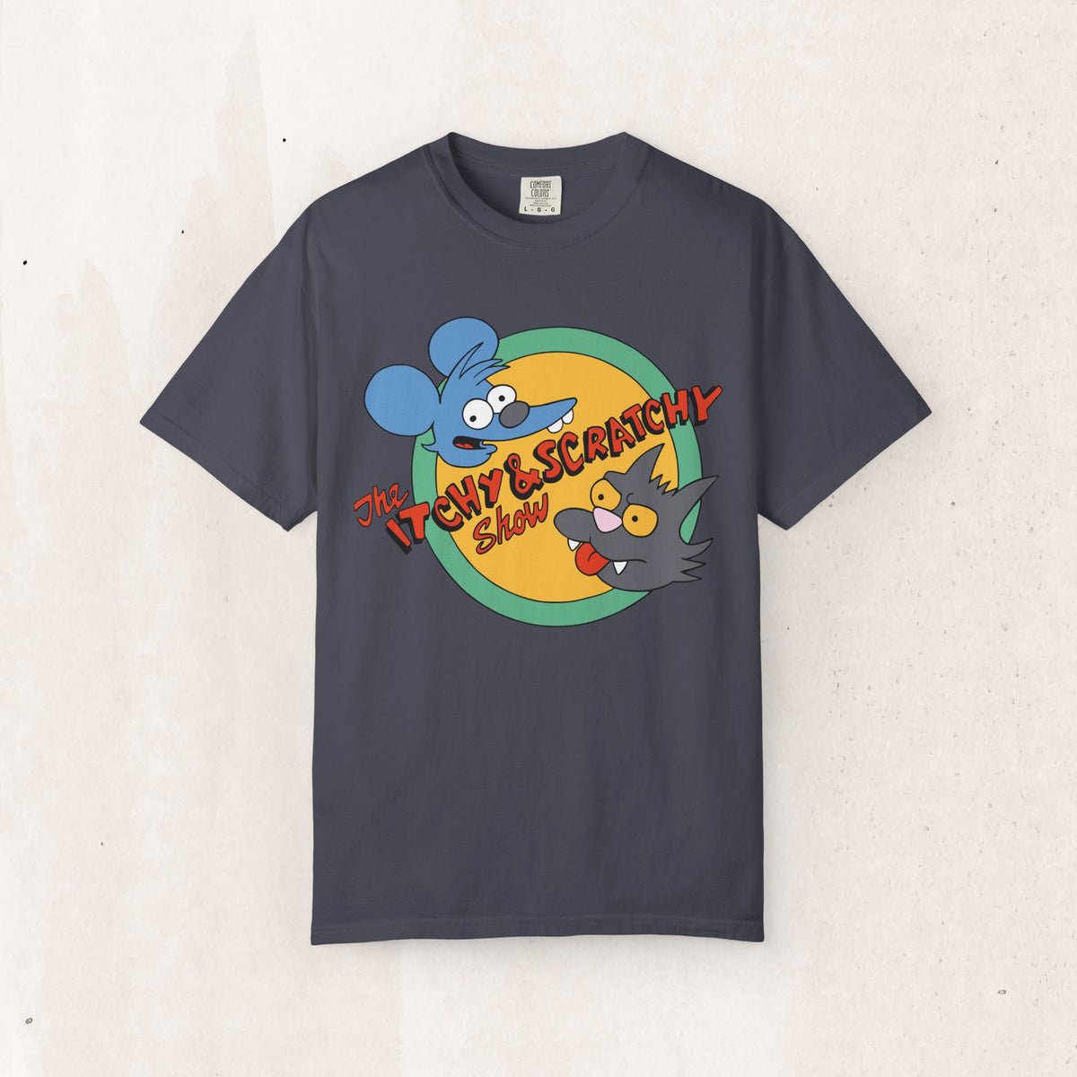 The Itchy & Scratchy Show Cartoon T-Shirt – Navy
