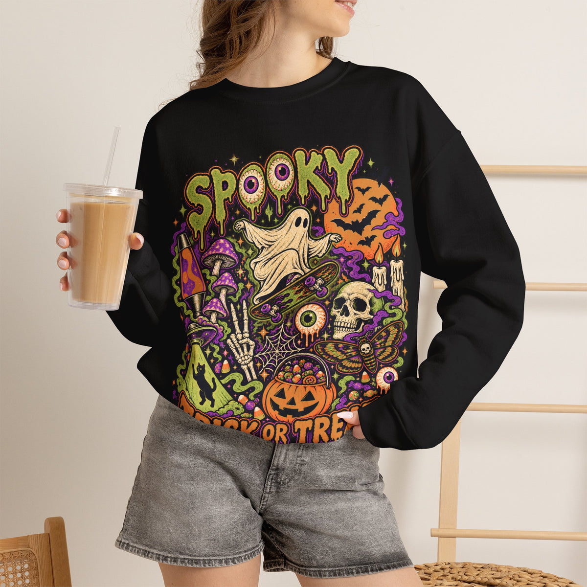 Halloween Spooky Trick or Treat Sweatshirt