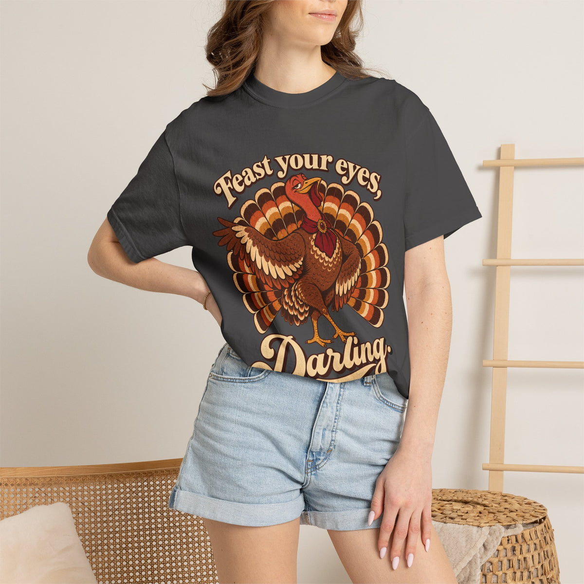 Thanksgiving 'Feast Your Eyes, Darling' Turkey Tee