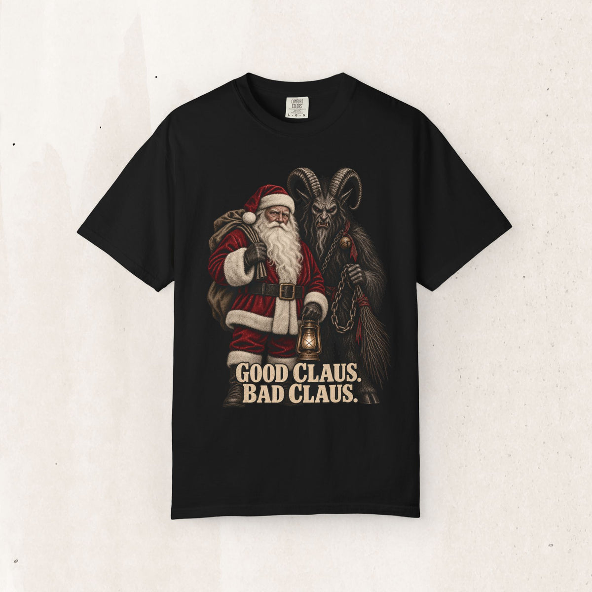 Santa & Krampus Christmas Graphic Tee