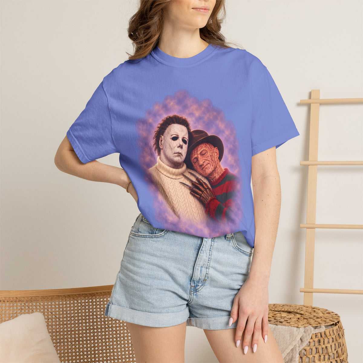 Michael Myers & Freddy Kreuger 80's Portrait Tee