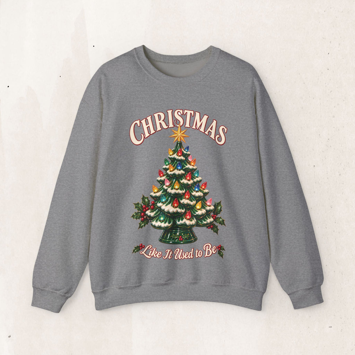Christmas Tree Crewneck Sweatshirt - "All I Want Is You" Holiday Sweatshirt