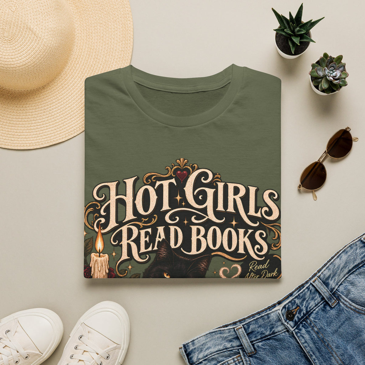 Hot Girls Read Books Graphic Tee