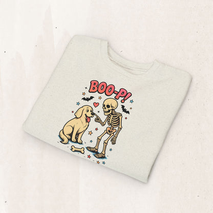 Skeleton & Puppy “BOO-P!” Toddler Sweatshirt