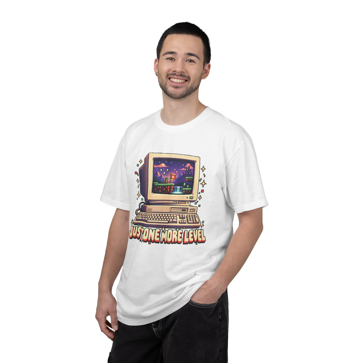 Retro Computer 'Just One More Level' Gaming Tee