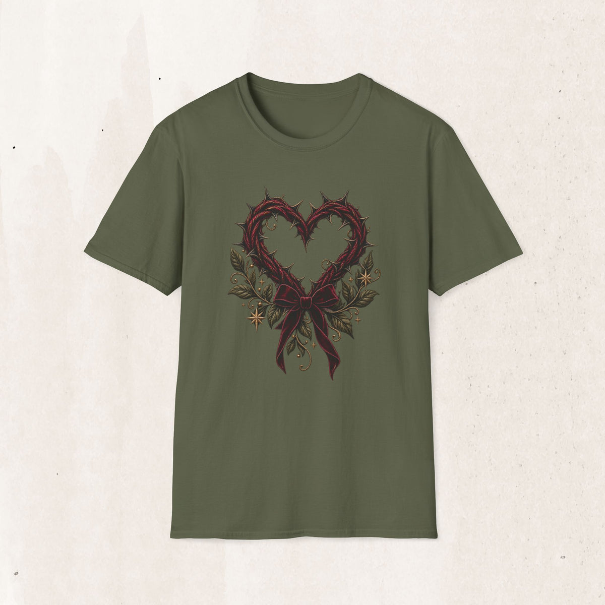 Thorn Heart Graphic Tee – Gothic Floral