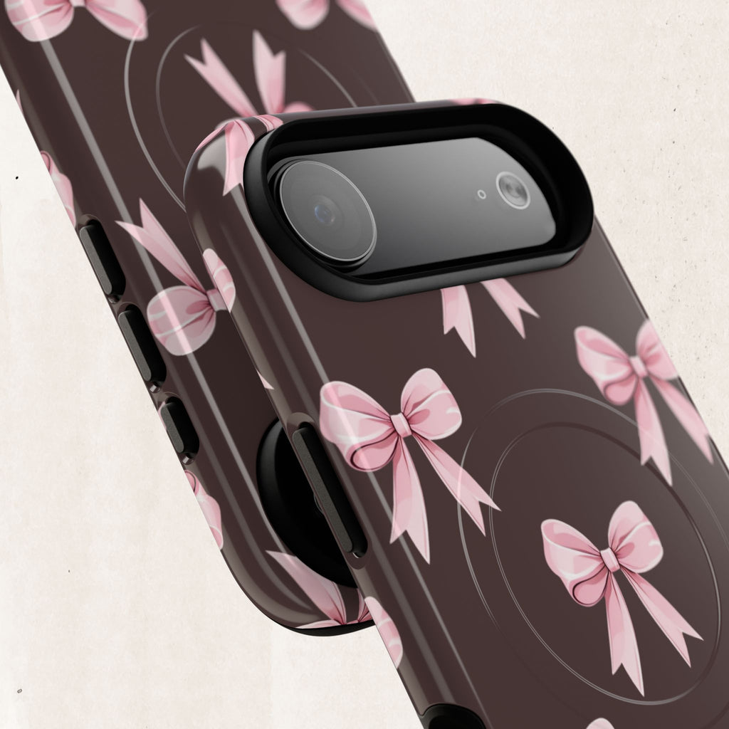Pink Ribbon Bow Tough Magnetic Phone Case