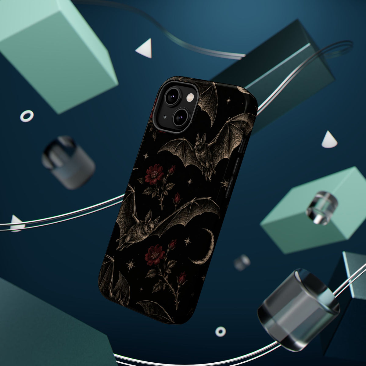 Gothic Bat & Moon Magnetic Phone Case, alternate view