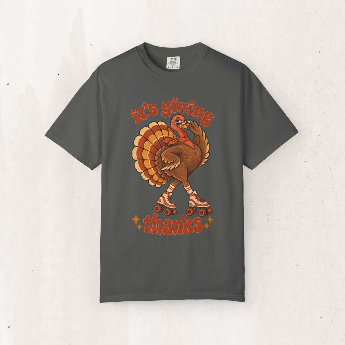 Thanksgiving Roller Turkey "It's Giving Thanks" Tee