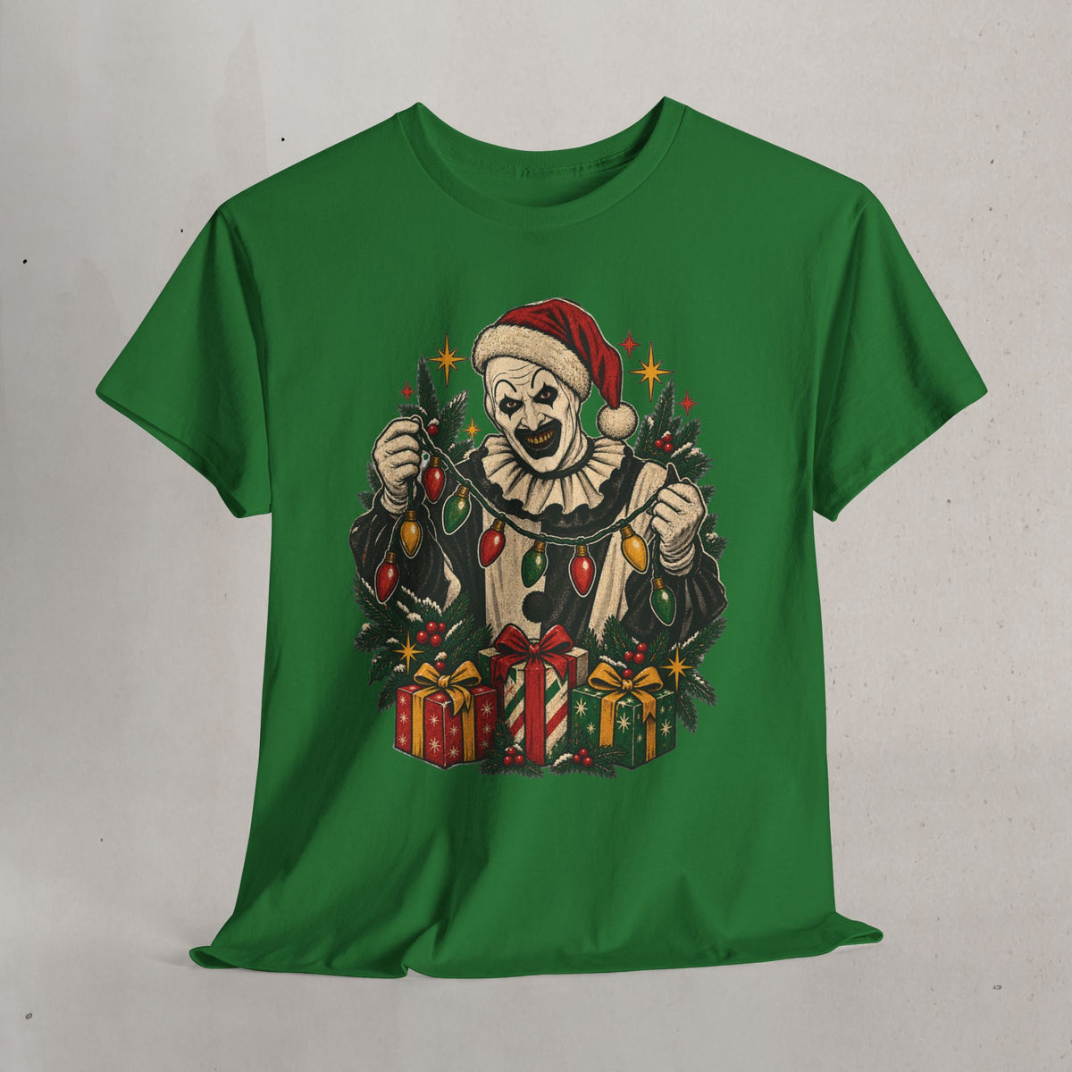 Christmas Art the Clown Tee — Terrifier Festive Horror T-Shirt