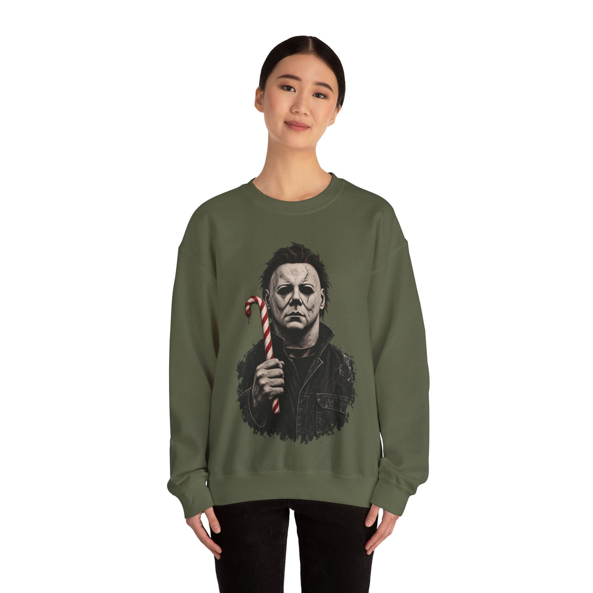Michael Myers Candycane Crewneck Sweatshirt