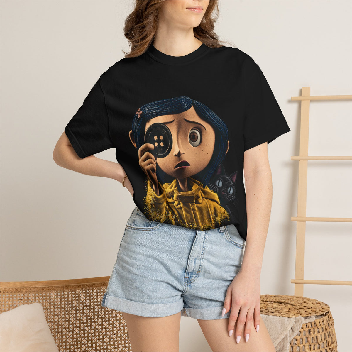 Coraline Button-Eye Graphic Tee