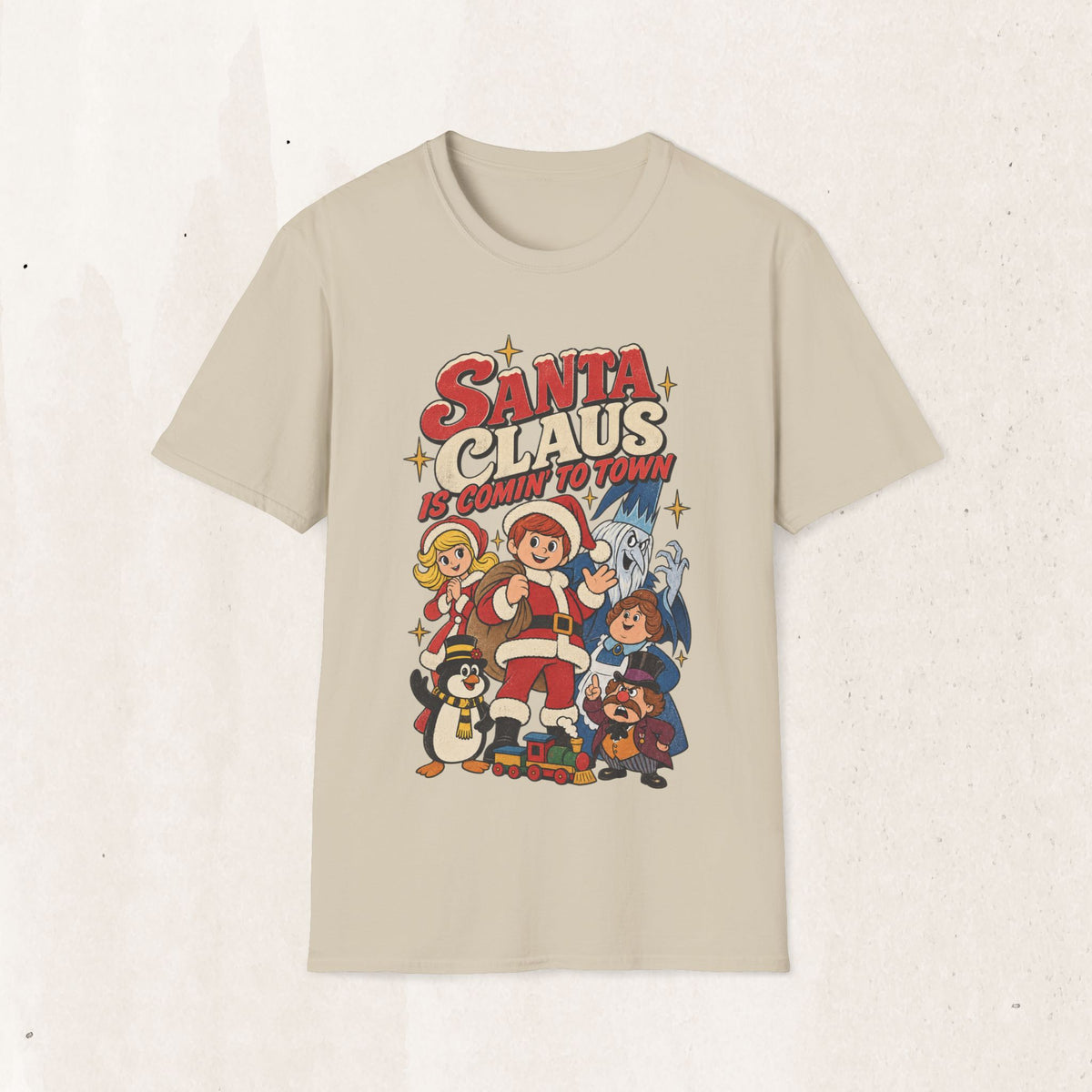 Santa Claus Is Comin' To Town Christmas Tee