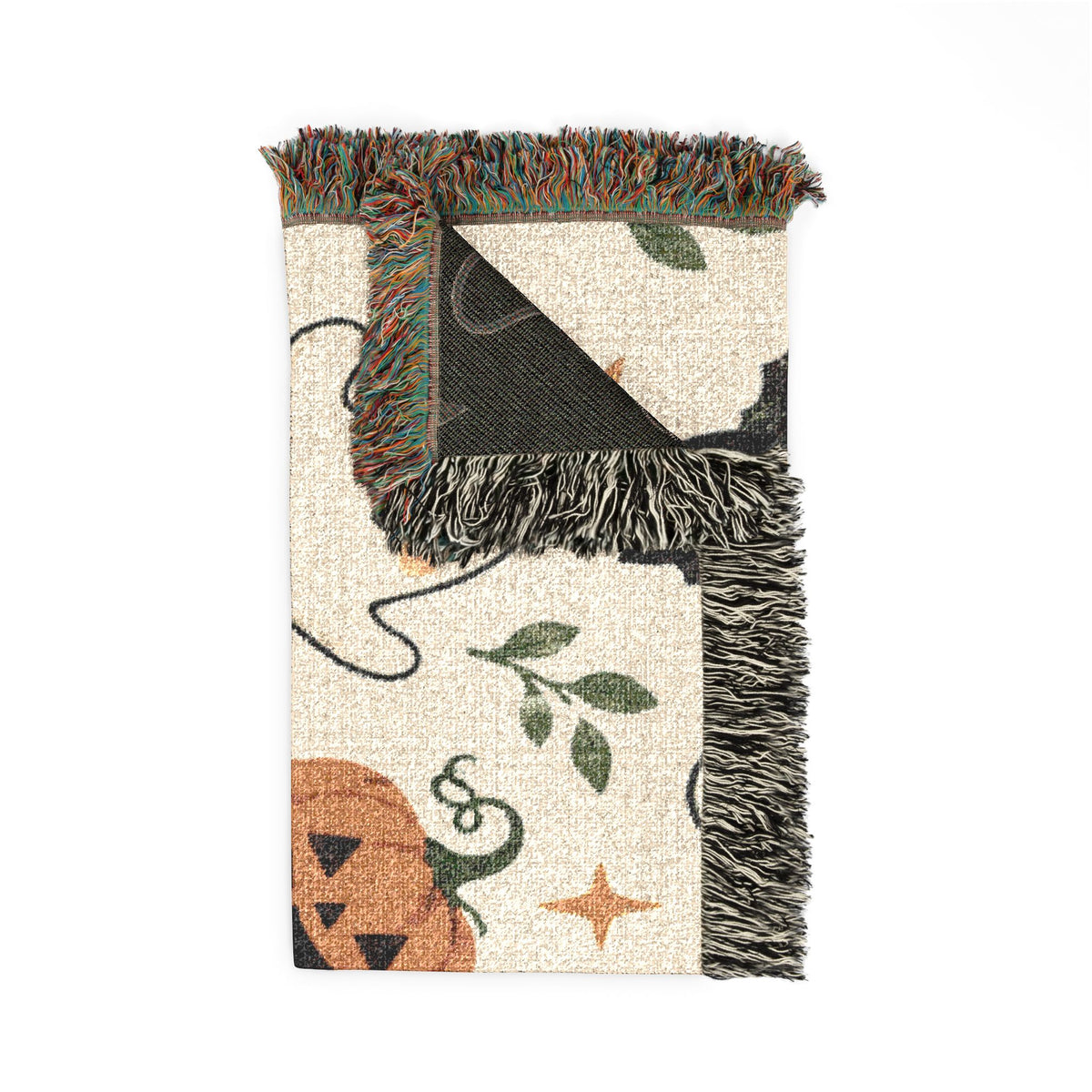 Halloween Ghost & Pumpkin Woven Blanket