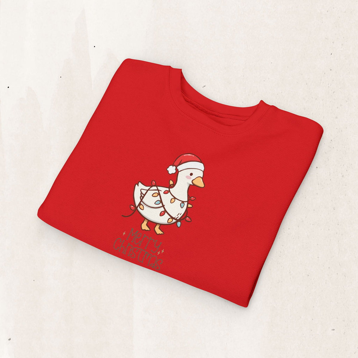 Santa Hat Duck "Merry Christmas" Toddler Sweatshirt